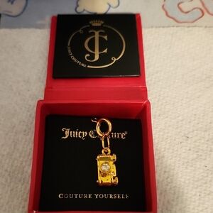 Juicy Couture Gold Camera Charm with Crystal